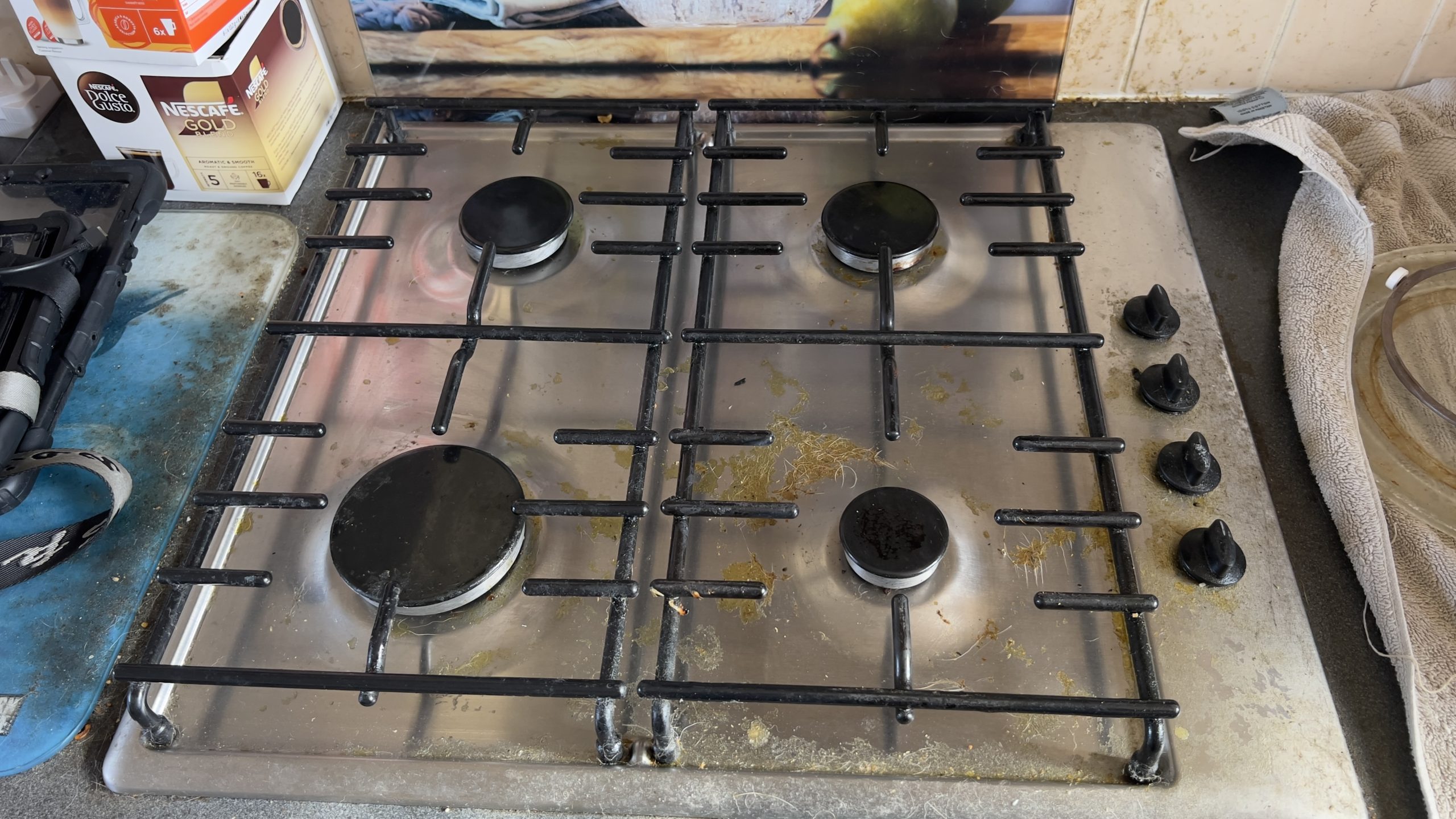 thick grease on gas hob thick grease on gas hob